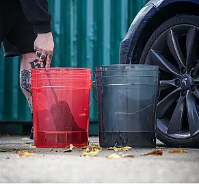 Coloured Transparent Car Wash Bucket