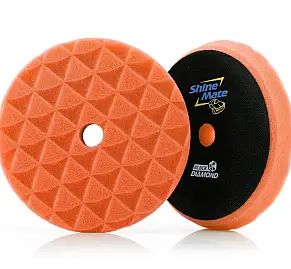 ShineMate - 7" Black Diamond Orange Pad