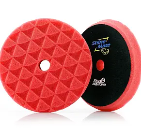 ShineMate - 7" Black Diamond Red Pad